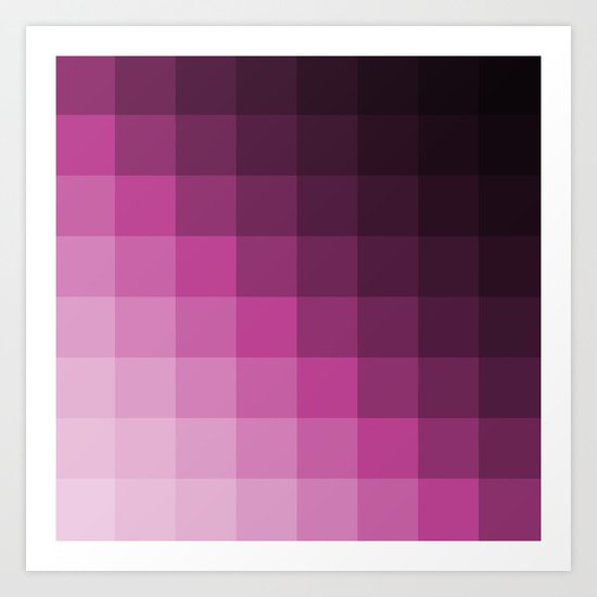 Pixel Gradient Art Print