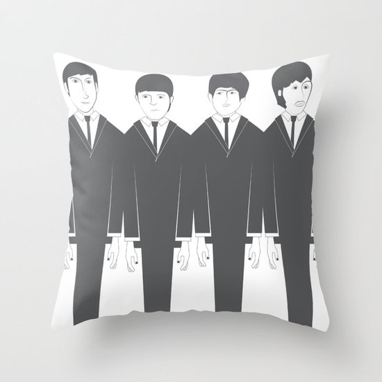 The Fab Four Throw Pillow