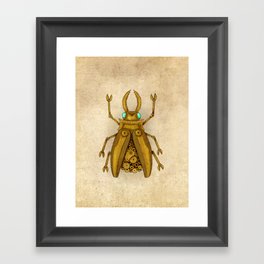 Robot Beetle Framed Art Print