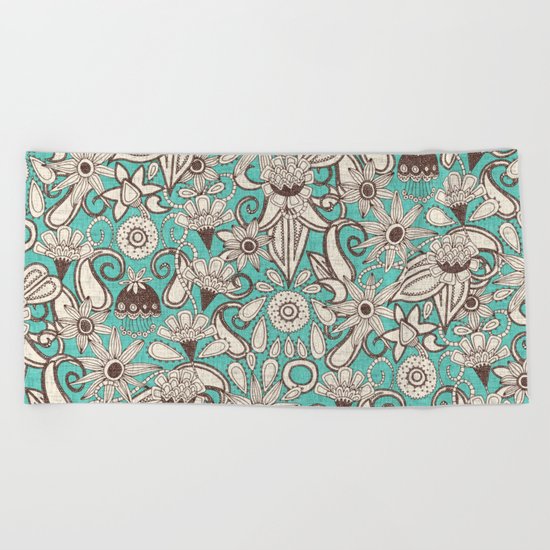 sarilmak mint brown Beach Towel
