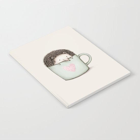 Hedgehog in a Mug Notebook