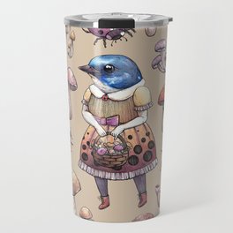 Mushroom Pickers - Lady Blue Travel Mug