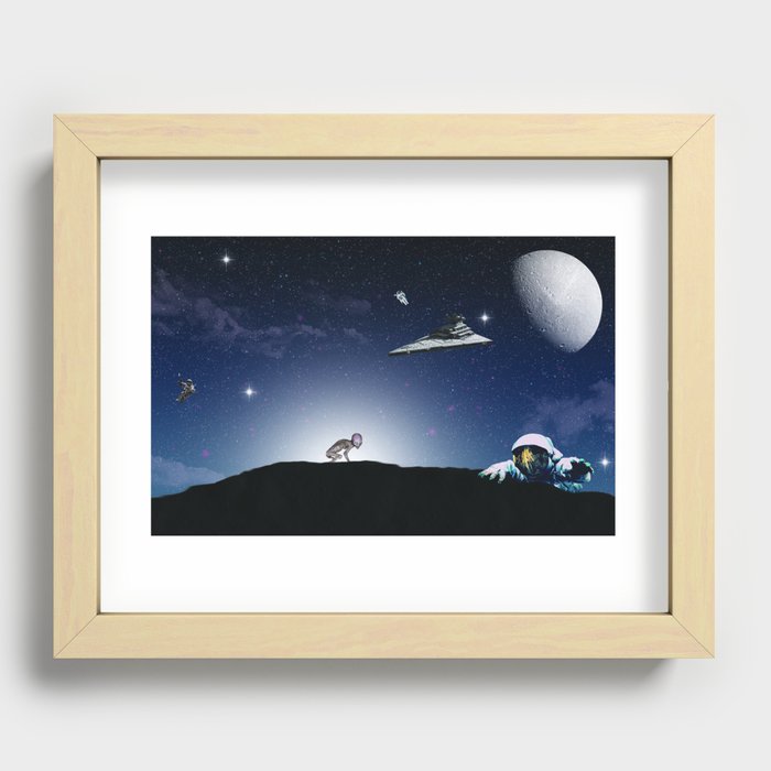 Space Galaxy Recessed Framed Print