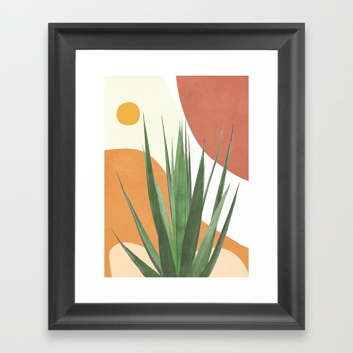 Abstract Agave Plant Framed Art Print