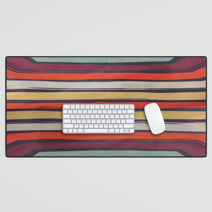 Striped stripes Desk Mat