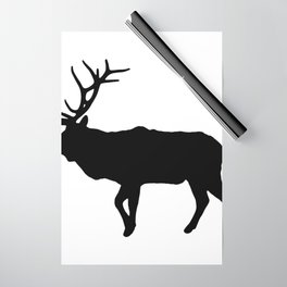 Graphic Silhouette Elk 02 Wrapping Paper