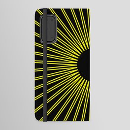 sun with black background Android Wallet Case