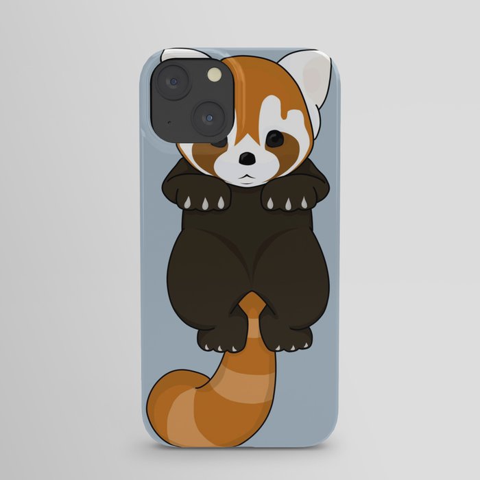 Lesser Panda / Red Panda Hanging Body iPhone Case by Yasmin Walji