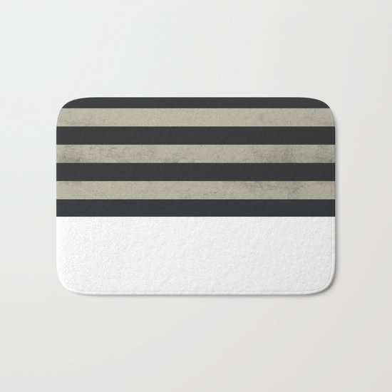 Gray stripes Bath Mat
