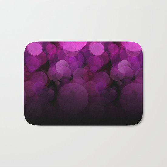 Purple light abstract bokeh background Bath Mat