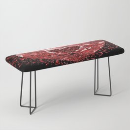 Shattered Red Disco Heart Bench
