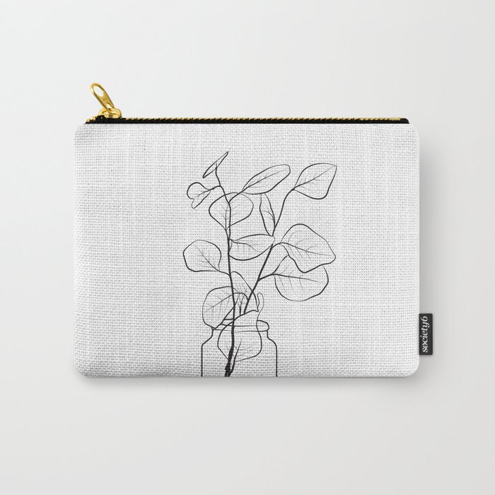 Eucalyptus Branch in a Vase Carry-All Pouch