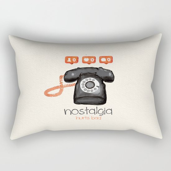 Nostalgia Hurts Rectangular Pillow