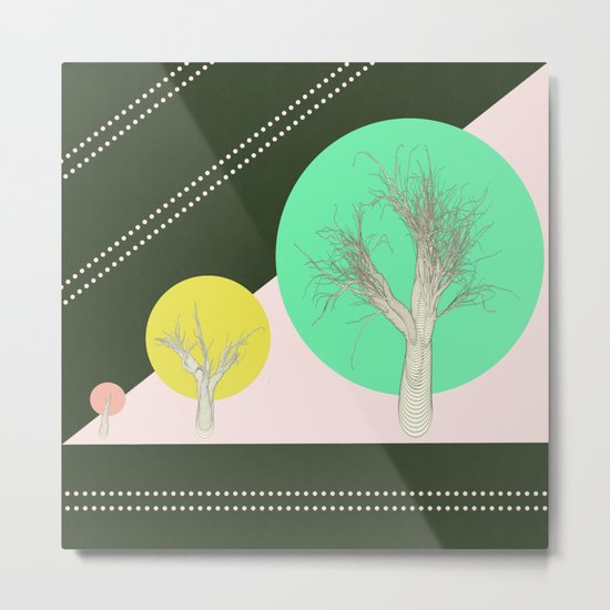 In my world forests are geometric Metal Print