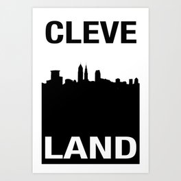 CLEVELAND SKYLINE Art Print