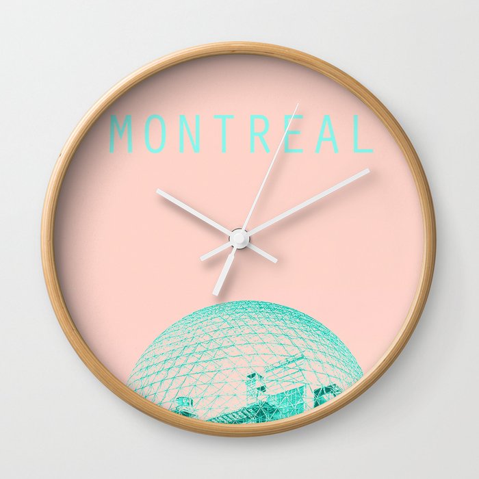 Montreal Biosphere Pastel Wall Clock