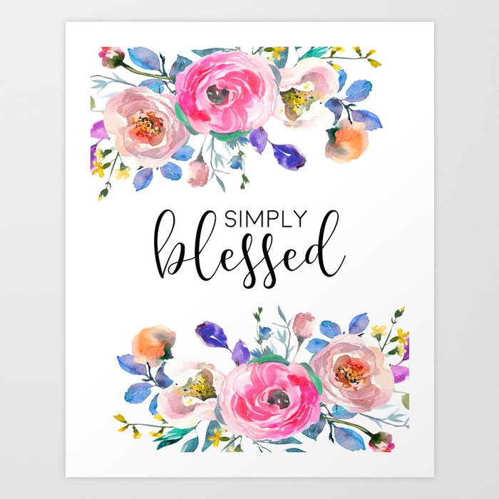 Simply Blessed Gallery Wall Inspirational Quote Printable Wall