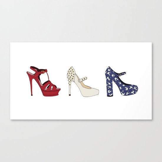 Red, White and Choo Canvas Print