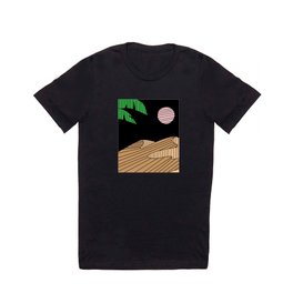 Retro At Night In The Desert With Moonlight T Shirt
