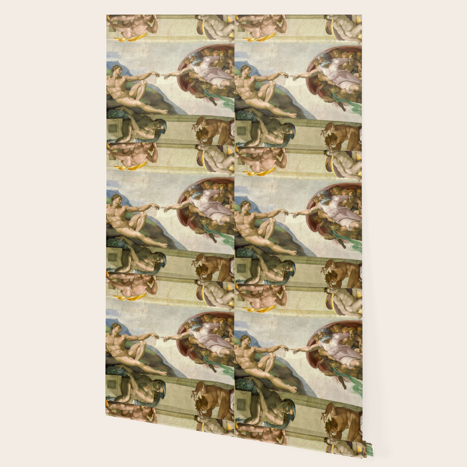 michelangelo creation of adam wallpaper by alexandra arts