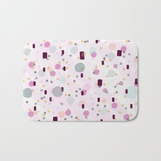 Watercolor Splash Effect Pattern Bath Mat