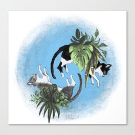 Houseplant Cats Canvas Print