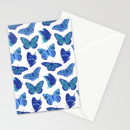 Texas Butterflies – Blue and Teal Pattern Stationery Card