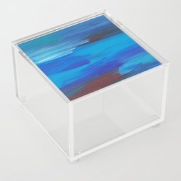 Abstract Minimalist Blue Painting Acrylic Box