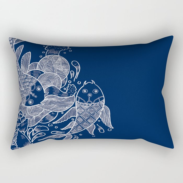 The Koi Fishes Rectangular Pillow
