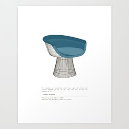 Platner Lounge Chair Art Print