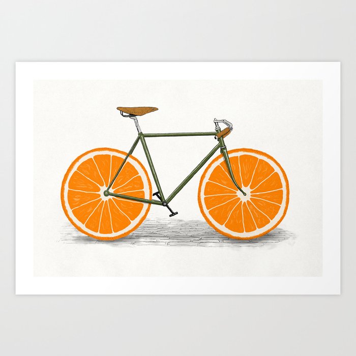 Zest (Orange Wheels) Art Print
