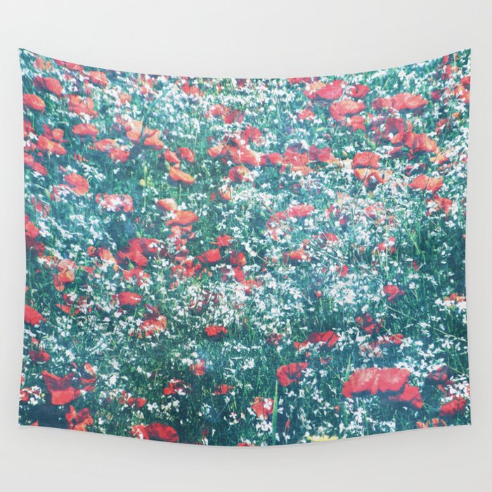 wildflowers in vintage photo effect Wall Tapestry
