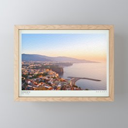 Sunset in Sorrento Italy Framed Mini Art Print