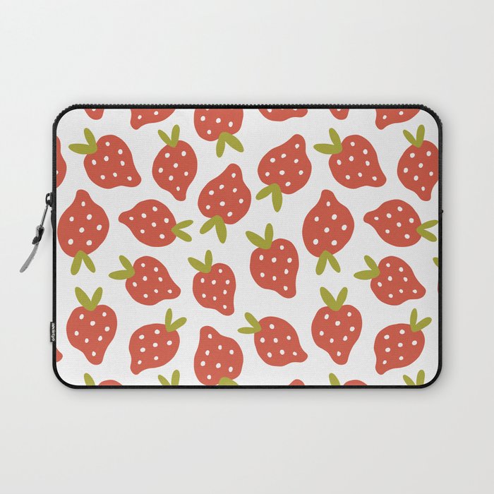 Sweet Strawberries Pattern Laptop Sleeve