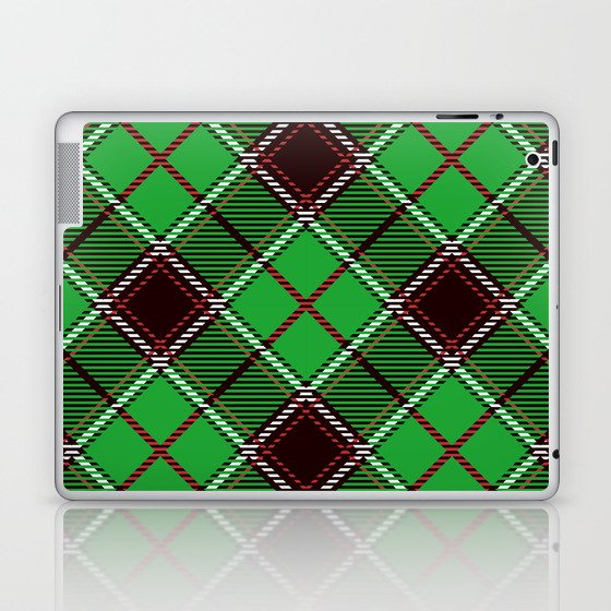 Christmas Tartan Seamless Pattern 12 Laptop & iPad Skin