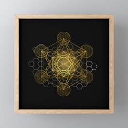 Sacred Geometry Metatrons Cube  Framed Mini Art Print