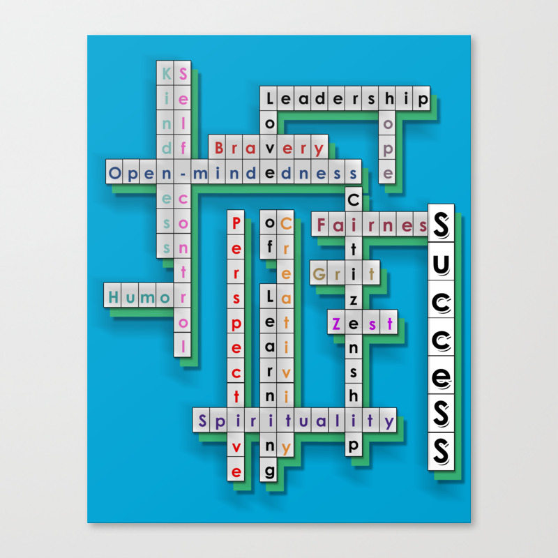 Cross Word Puzzle Of Success Canvas Print By Sportxioma Society6