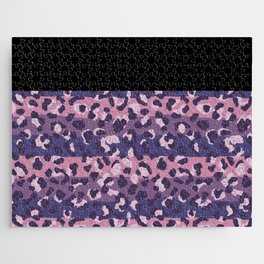 Leopard Purple Blue Pink Jigsaw Puzzle