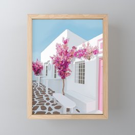 Santorini Greece  Framed Mini Art Print