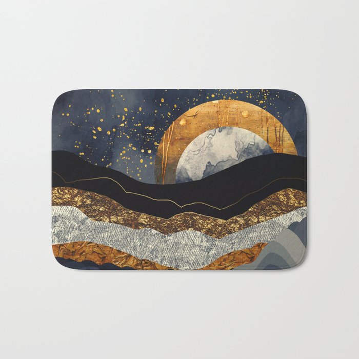 Metallic Mountains Bath Mat