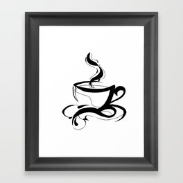 LATTE CAPPUCCINO FLATWHITE AMERICANO Artistic Coffee cup design for COFFEE LOVERS Framed Art Print