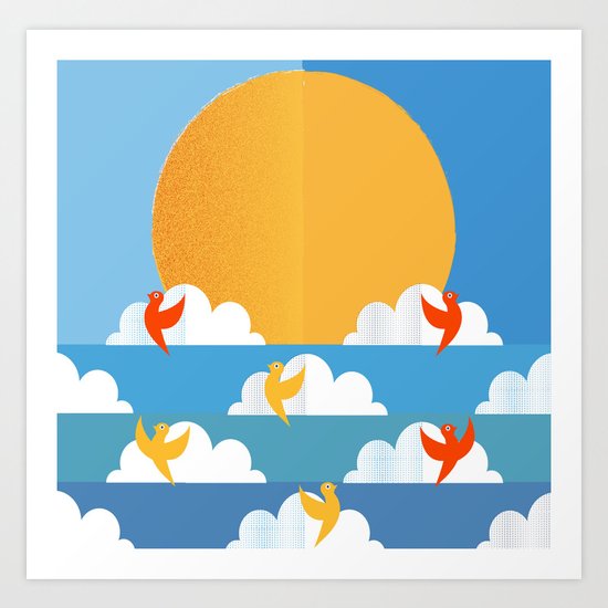 Birds Flying High Art Print