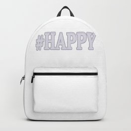 Cute Expression Design "#HAPPY". Buy Now Backpack