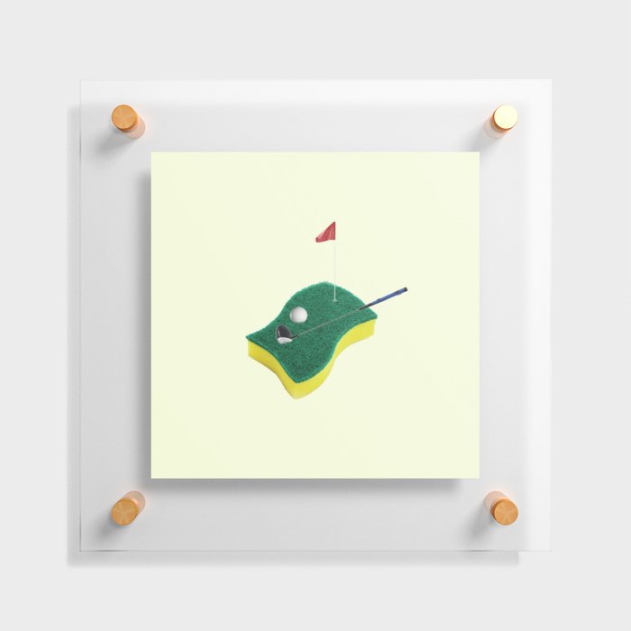 mini golf yellow Floating Acrylic Print