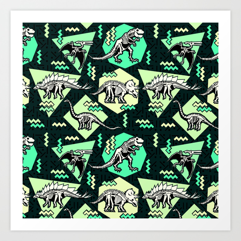 90s dinosaur pattern