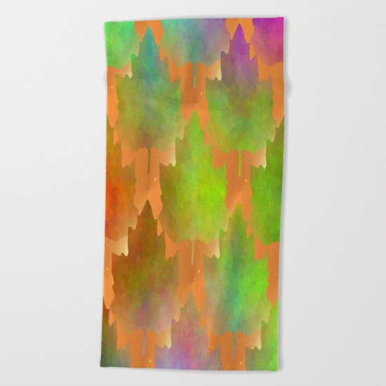 Cascading Leaves Beach Towel