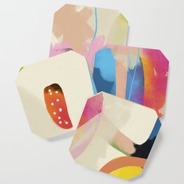the window to my garden - minimal color abstract modern art Coaster