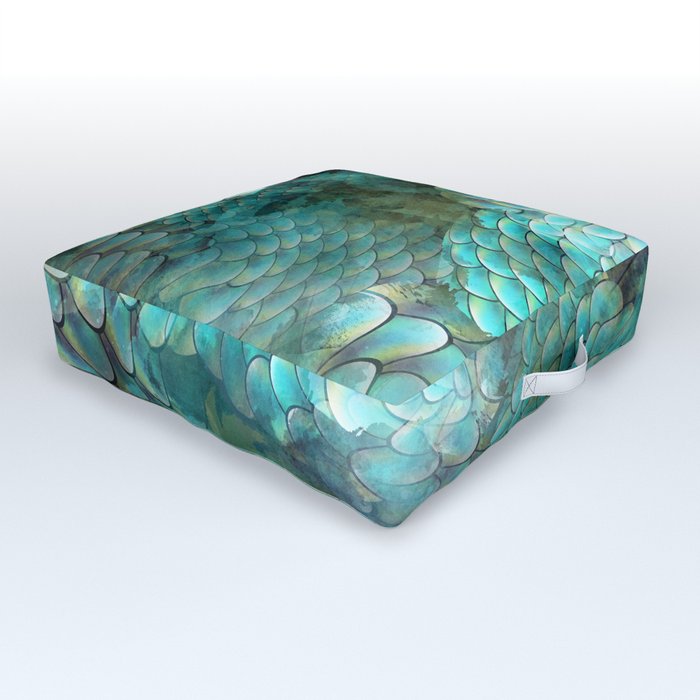 Mermaid Scales Outdoor Floor Cushion