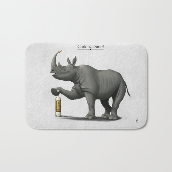 Cork it, Durer! Bath Mat