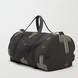 Southwestern Minimalist Black & White Duffle Bag